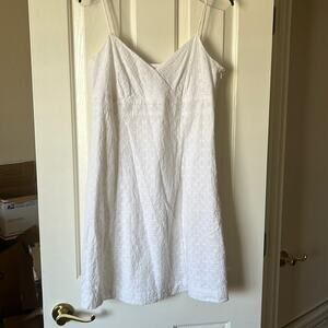Ann Taylor EUC white spaghetti strap dress size 12P